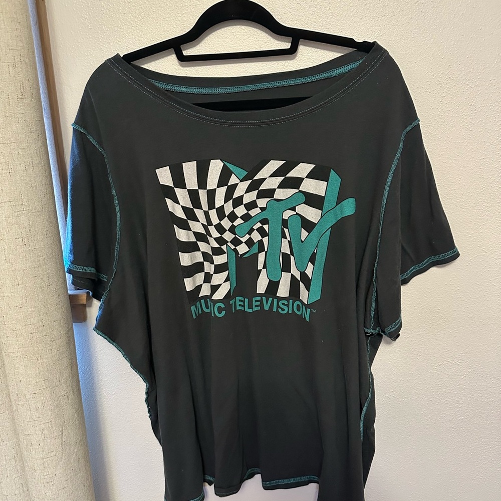 Torrid MTV Graphic Tee - Black and Teal